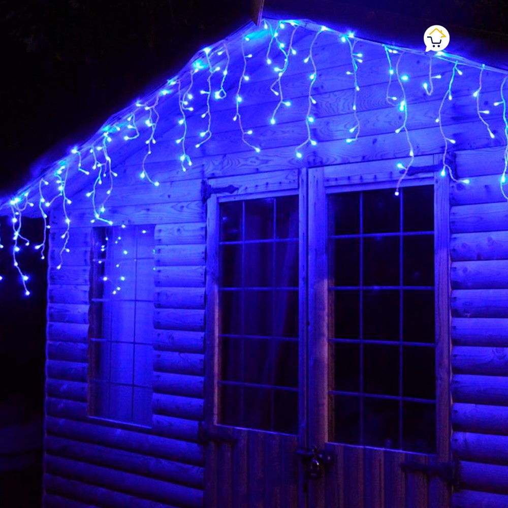 Cortina LED Intercalada 6 Mts 200L Navidad AZUL 200LEDCA1