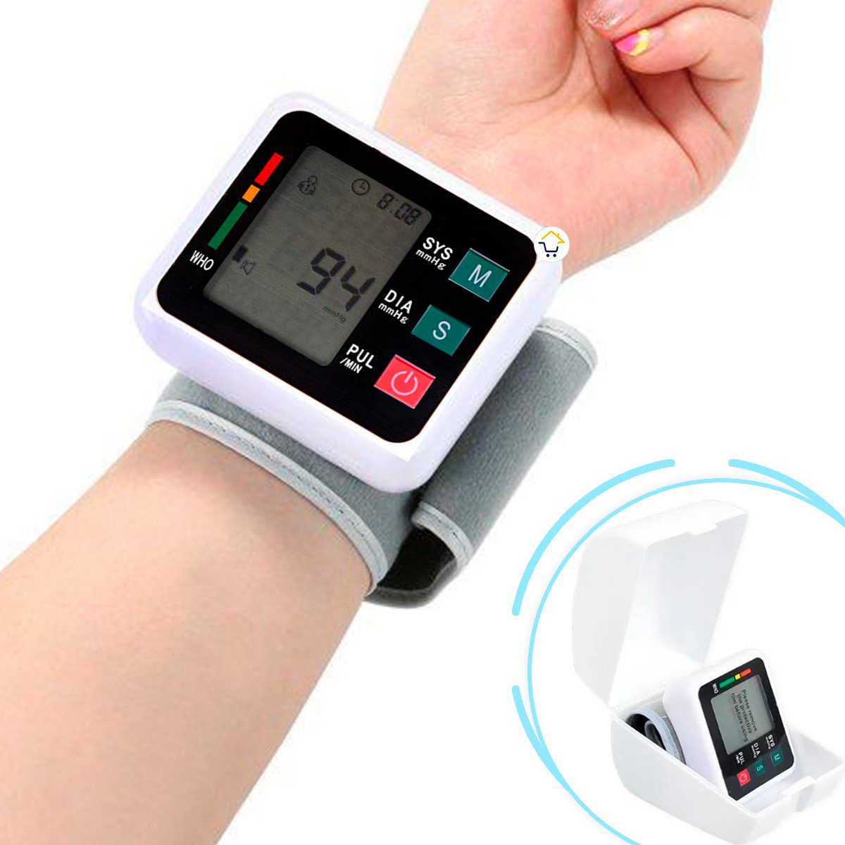 Tensiómetro Digital De Muñeca Automático Con Voz Presión Arterial ZKW863