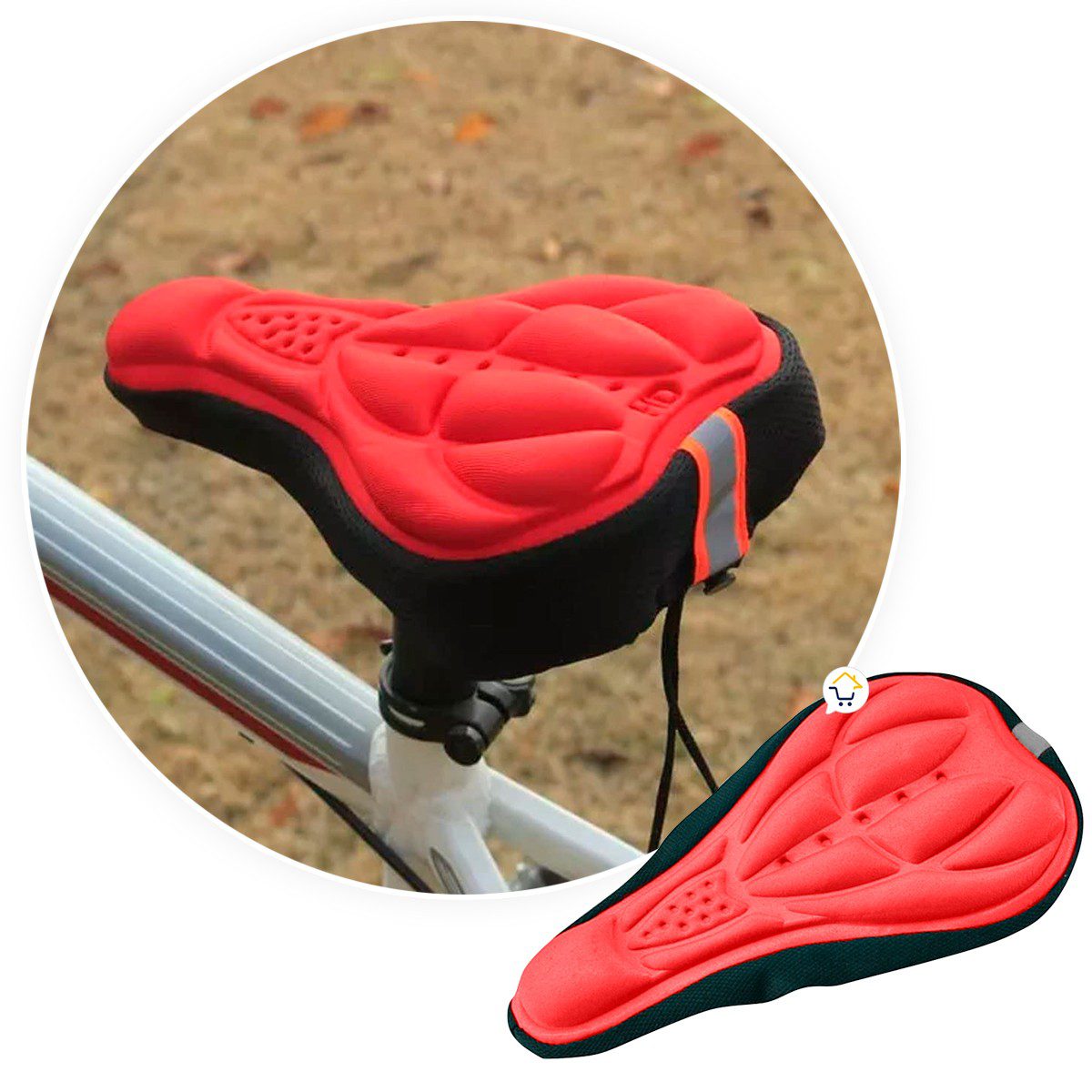 Sillín Forro Silicona Bicicleta Asiento Resistente Cómodo Spinning 64303