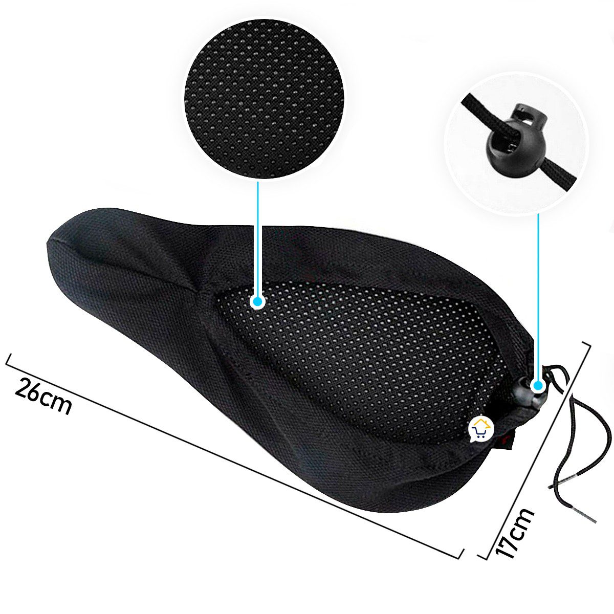 Sillín Forro Silicona Bicicleta Asiento Resistente Cómodo Spinning 64303