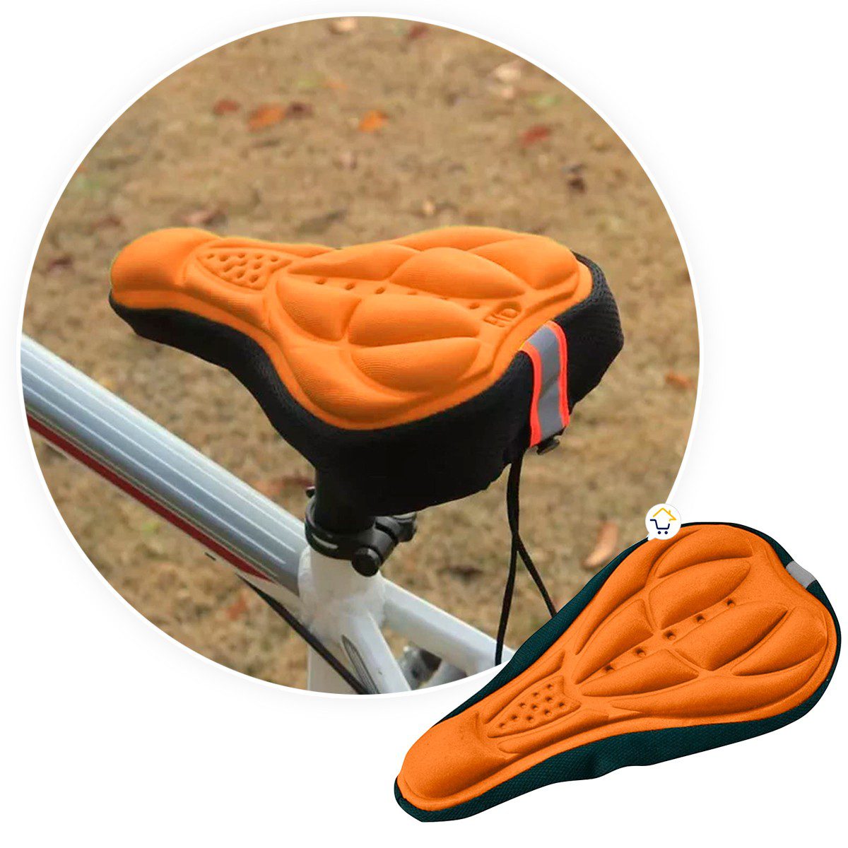 Sillín Forro Silicona Bicicleta Asiento Resistente Cómodo Spinning 64303