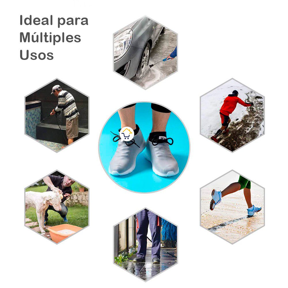 Funda Silicona Impermeable Zapatos Protector Lluvia Antideslizante 8030