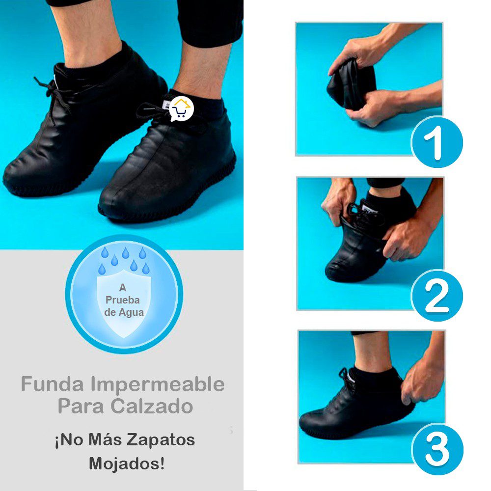 Funda Silicona Impermeable Zapatos Protector Lluvia Antideslizante 8030