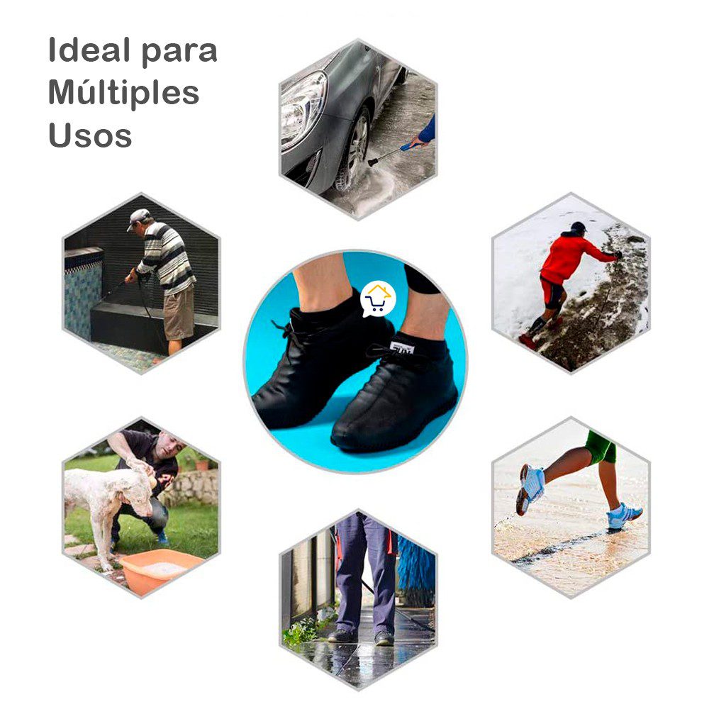 Funda Silicona Impermeable Zapatos Protector Lluvia Antideslizante 8030