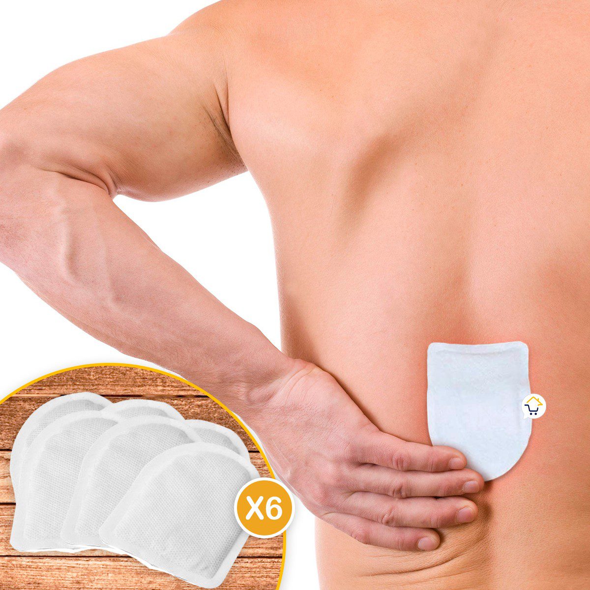 Parches Calientes x6 Unidades Dolor Muscular Pegatinas Corporales 0177