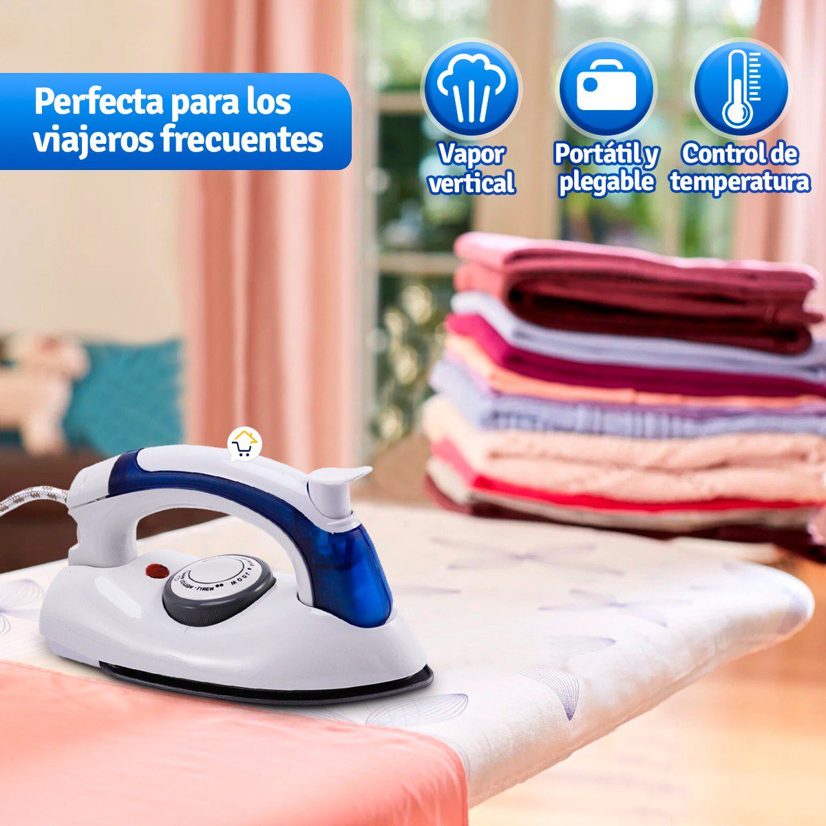 Plancha a Vapor Plegable Viajera Función Vertical Ropa SR258B