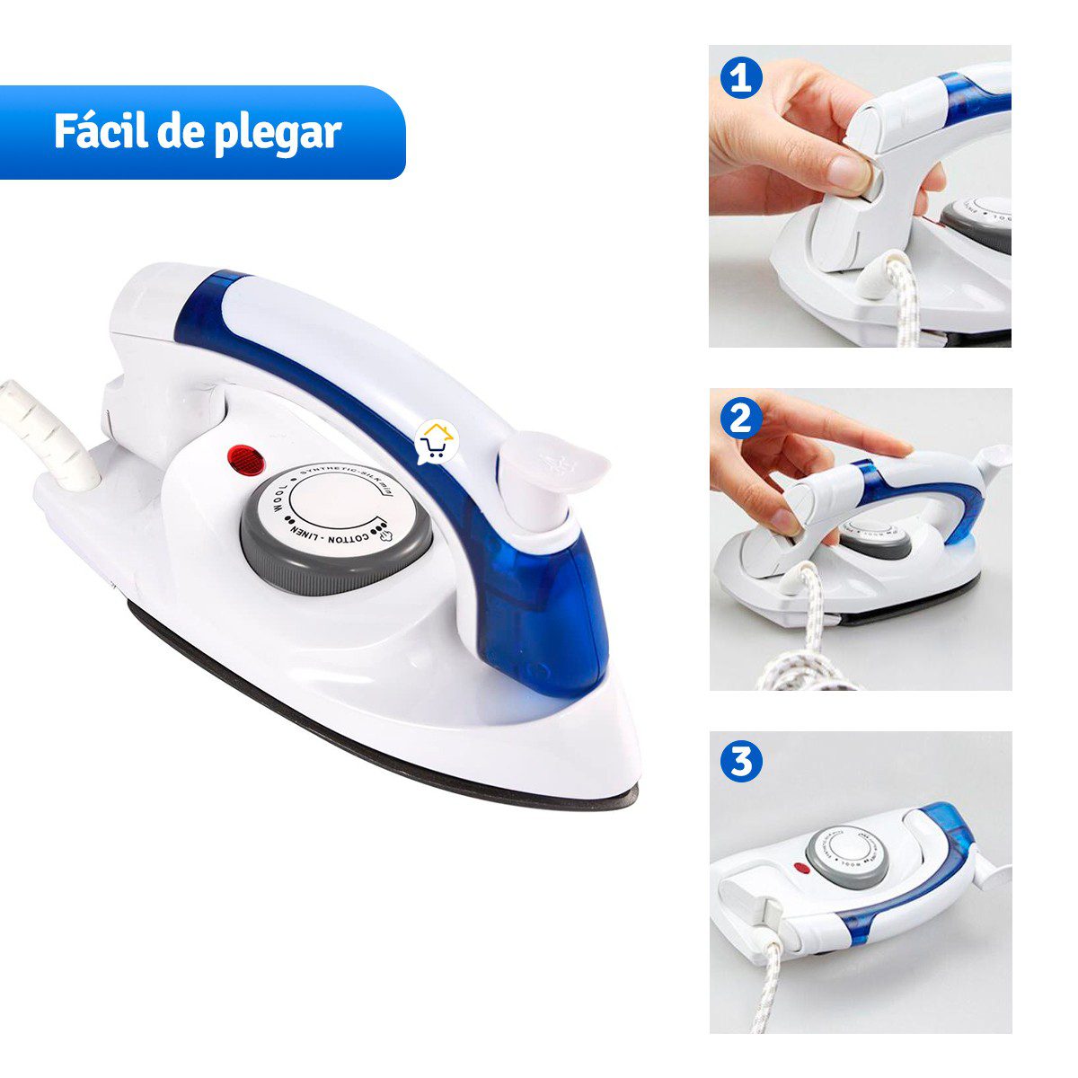 Plancha a Vapor Plegable Viajera Función Vertical Ropa SR258B