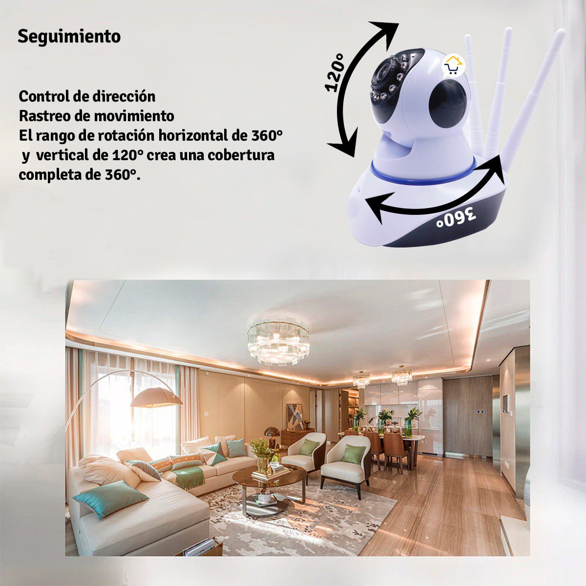 Cámara De Seguridad Wifi Inalámbrica Cuarto OMC5S