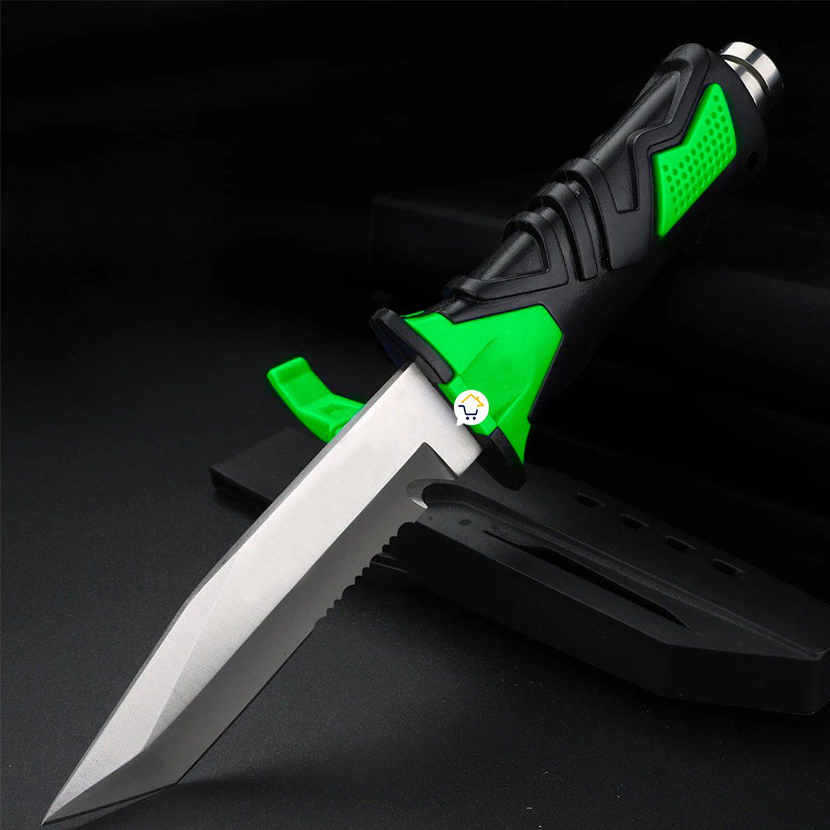 Cuchillo Para Buceo Acuático Táctico Pesca + Estuche y Correas 313V