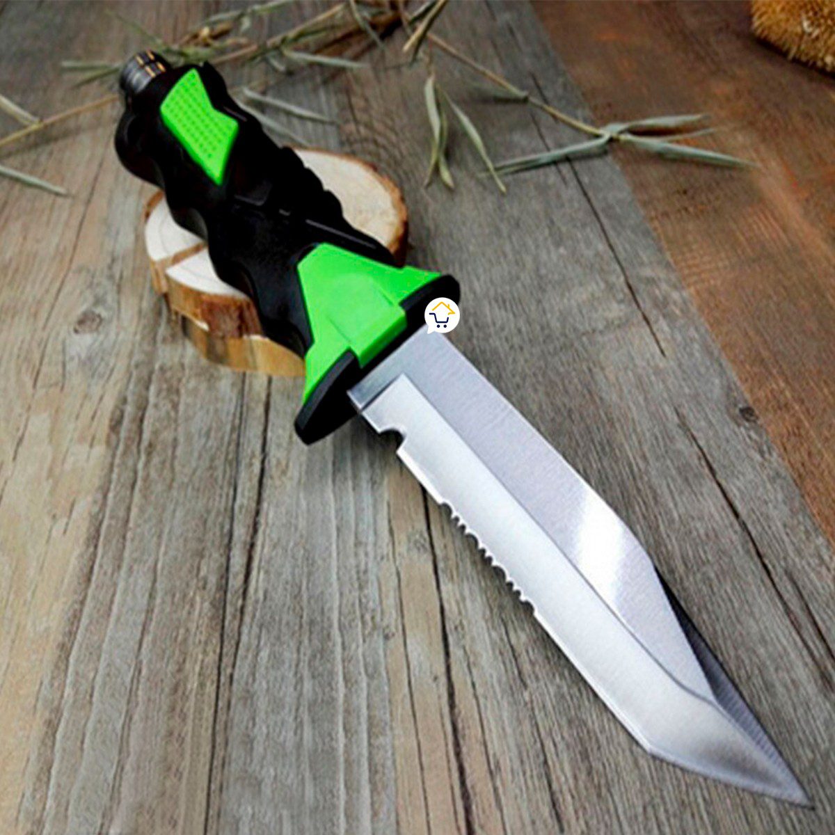 Cuchillo Para Buceo Acuático Táctico Pesca + Estuche y Correas 313V