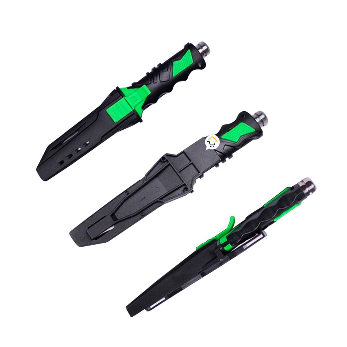 Cuchillo Para Buceo Acuático Táctico Pesca + Estuche y Correas 313V