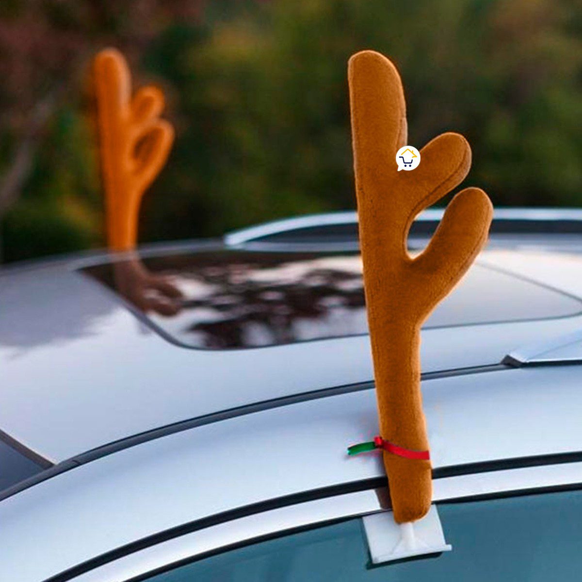 Cachitos y Nariz Reno Navidad Para Carro Disfraz Resisten Agua