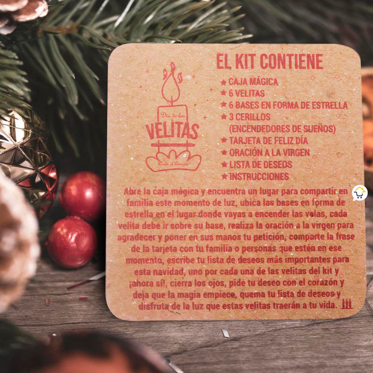 Kit Día De Las Velitas Caja Ritual Navidad Deseos KDV01