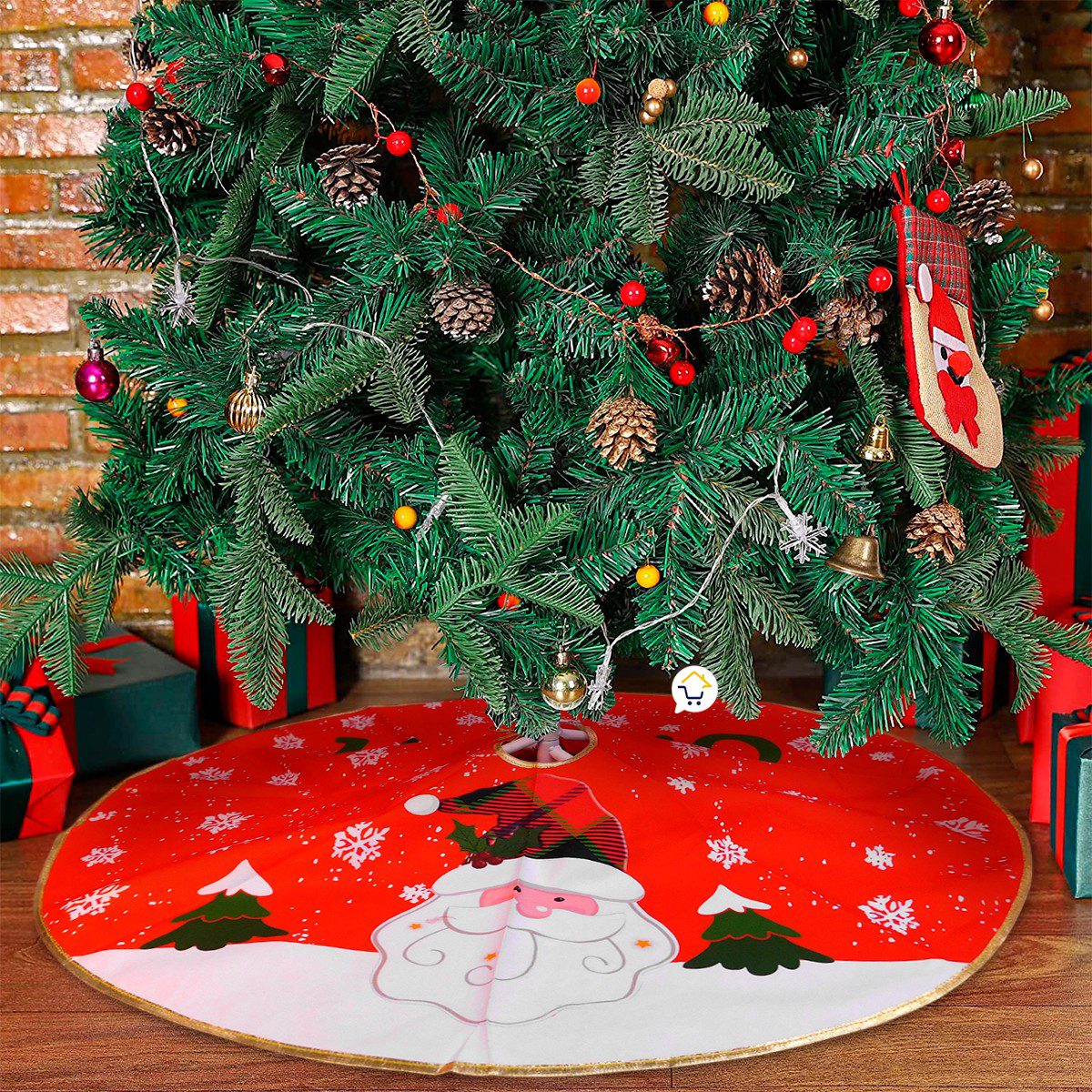 Pie De Árbol Grande Navideño 86 cm Decoración Tapete JH19HT989