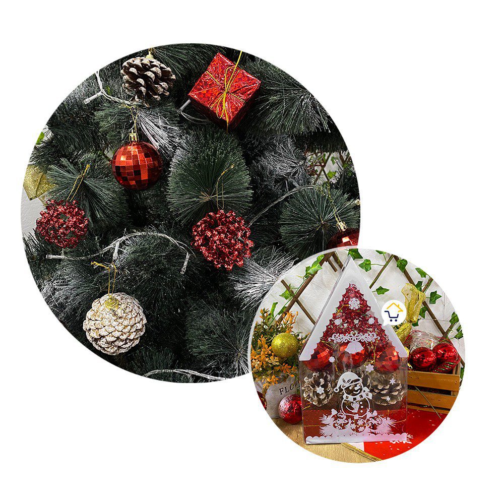 Bolas Navideñas x12 Esferas decorativas Árbol Navidad JHZJ2110