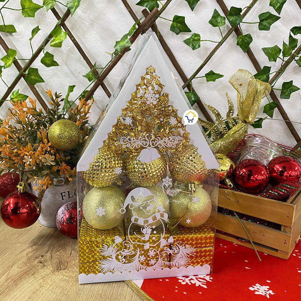 Bolas Navideñas x12 Esferas decorativas Árbol Navidad JHZJ2110