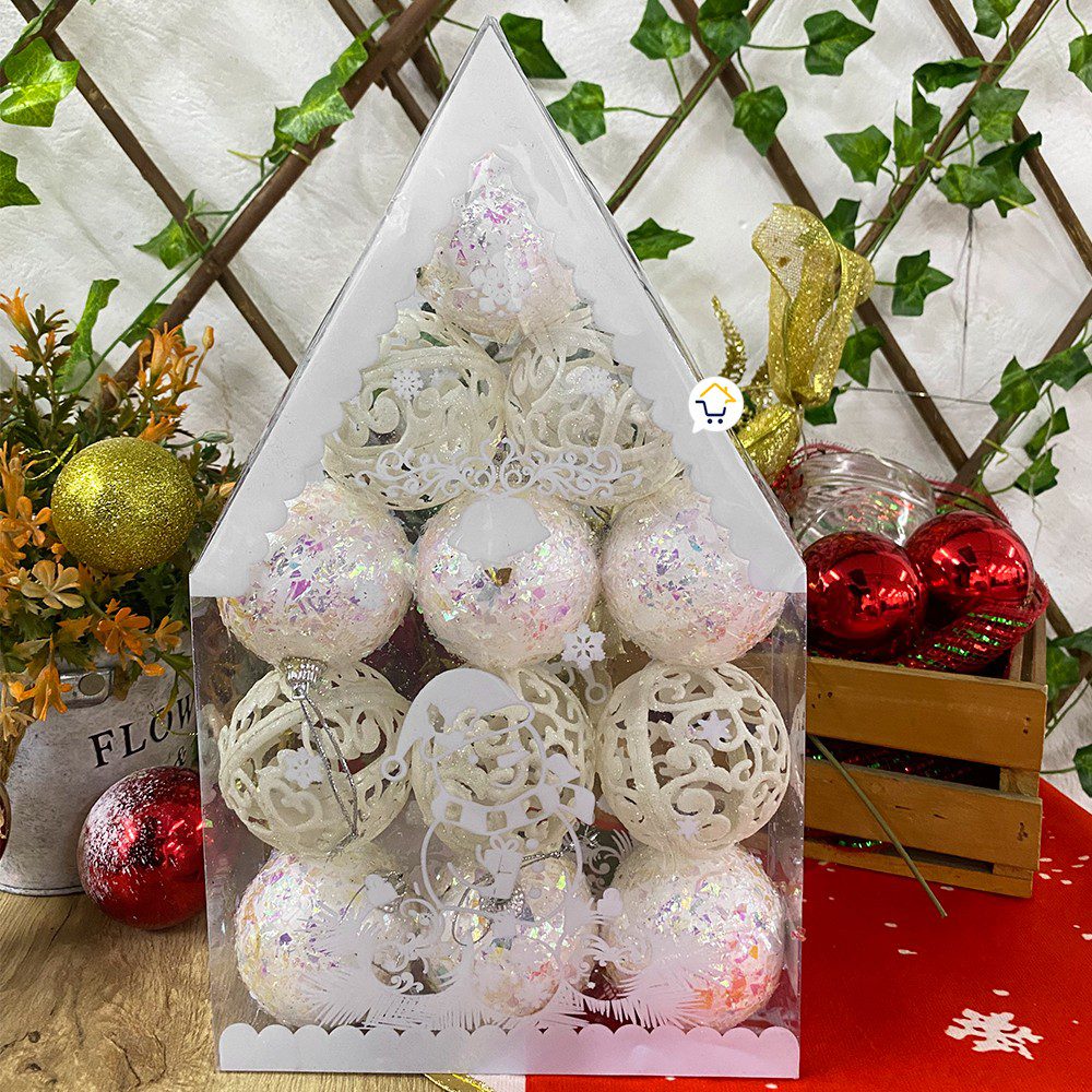 Bolas Navideñas x12 Esferas decorativas Árbol Navidad JHZJ2110
