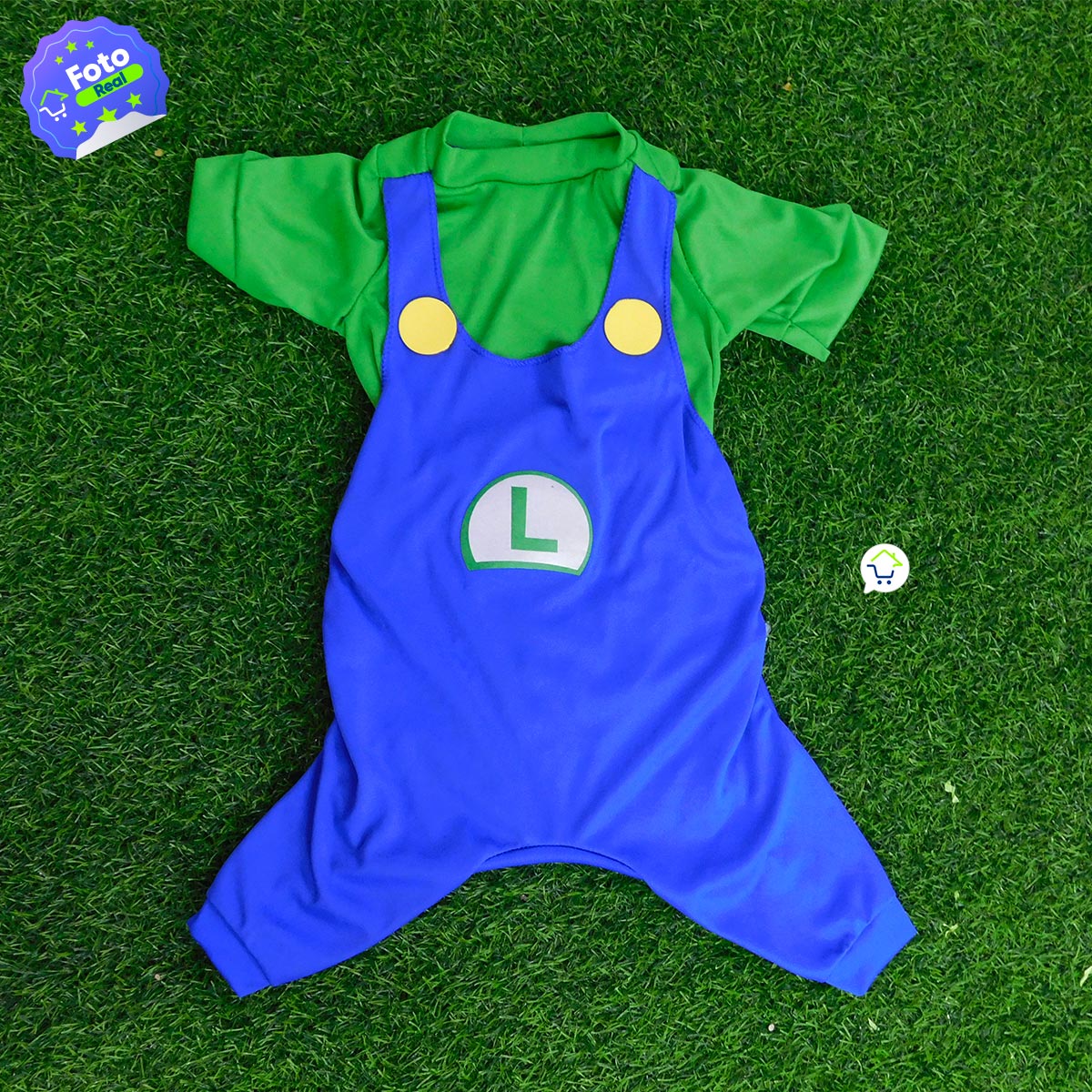 Disfraz Luigi Para Perro Gato Mascotas Halloween GD01LUIG