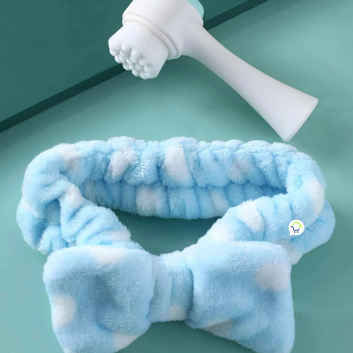 Cepillo Masajeador 2 en 1 + Diadema Para maquillarse Set Limpieza facial MO0374