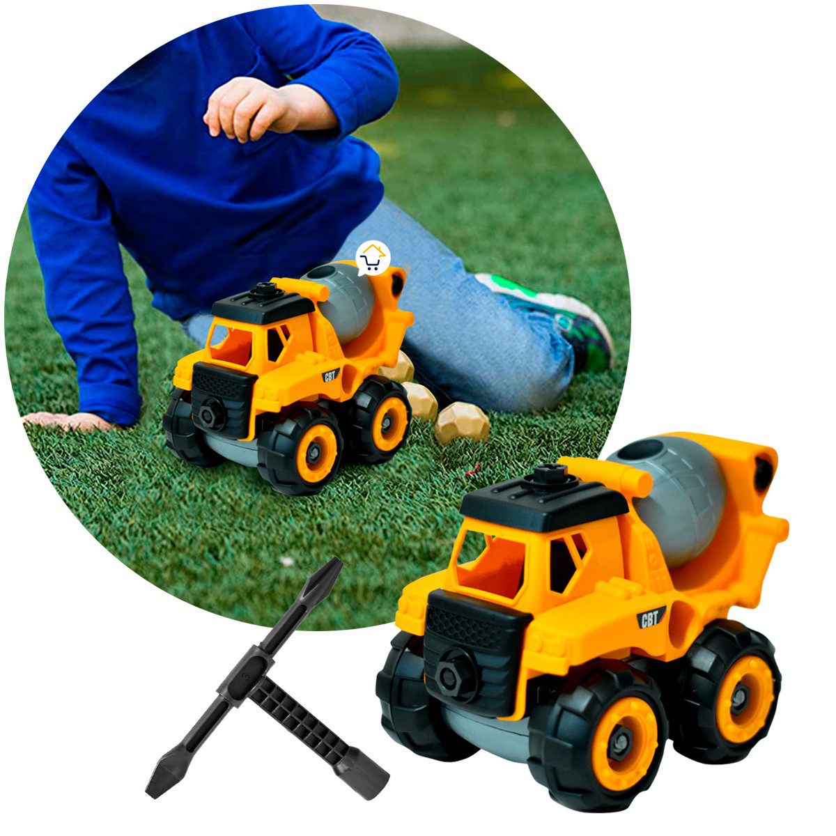 Volqueta Mezcladora Construcción Juguete Desarmable Niños PF116