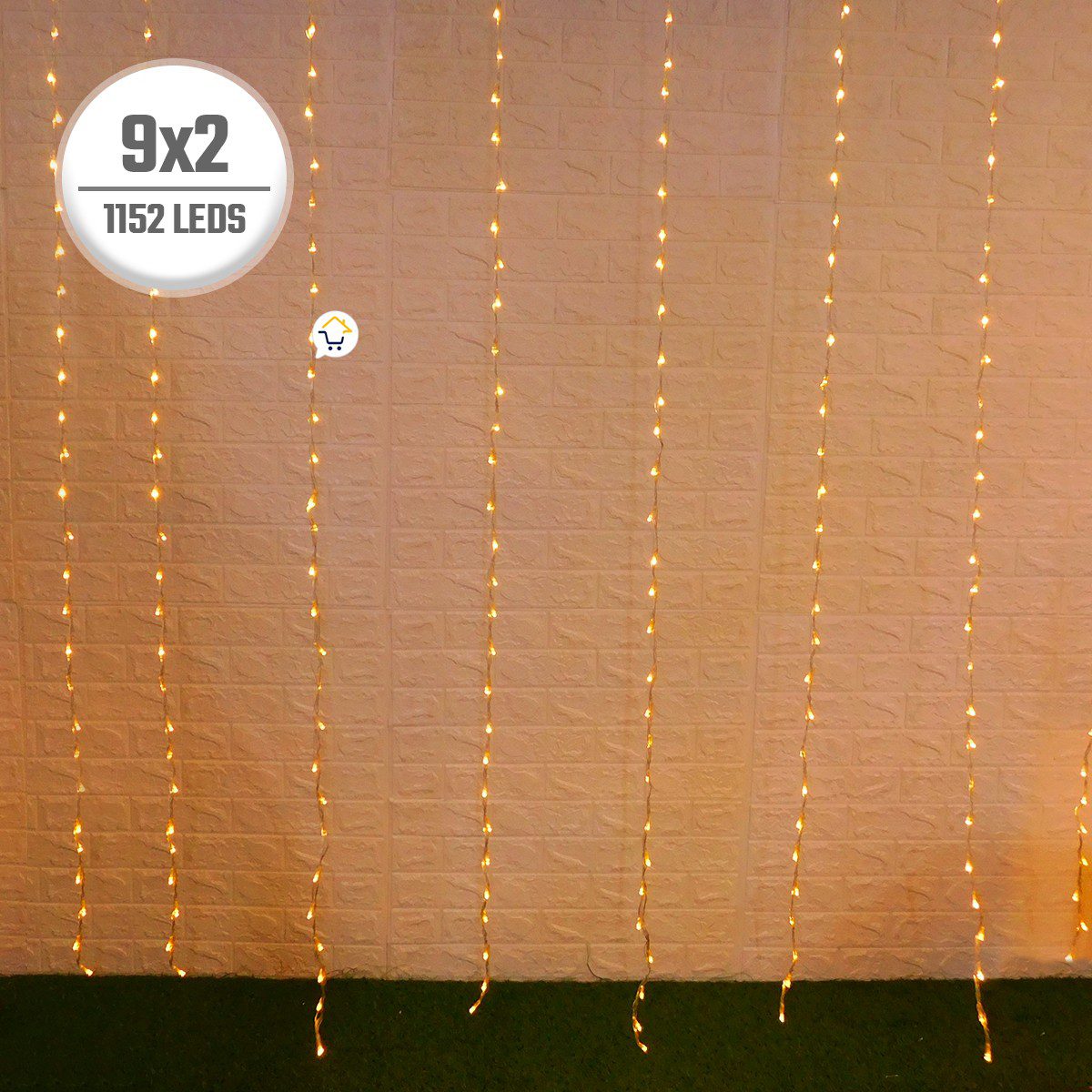 Luz Cascada 9X2 Metros 1152 LED Luces Navidad Cálida 2045