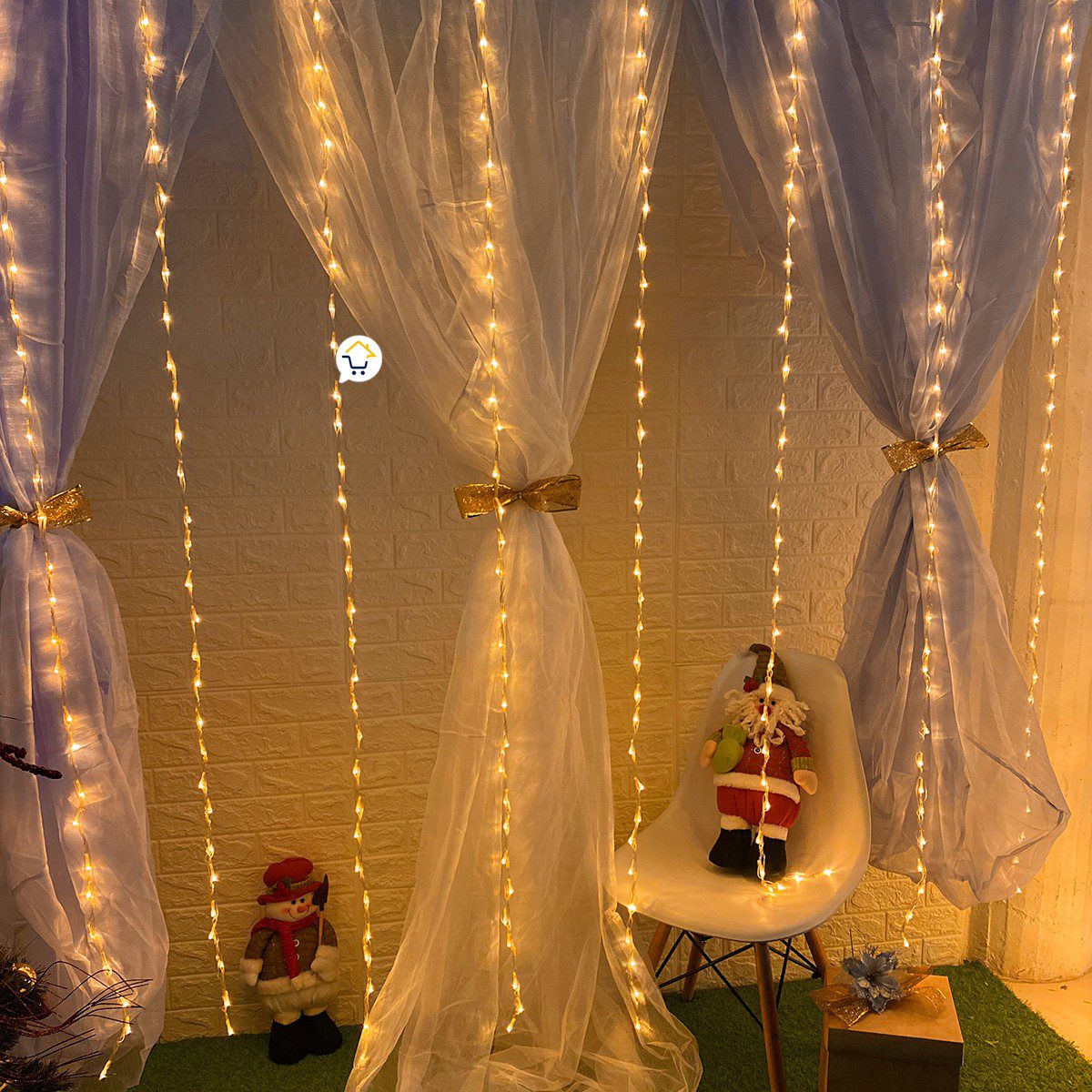 Luz Cascada 9X2 Metros 1152 LED Luces Navidad Cálida 2045
