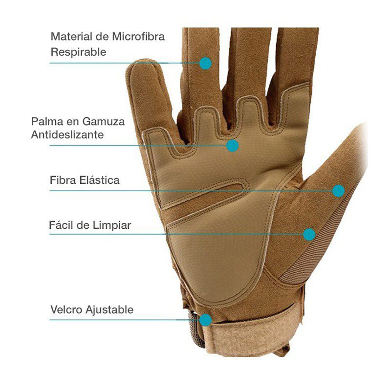 Guantes Tácticos Oakley Protección Nudillos Moto Dedo Largo 082C