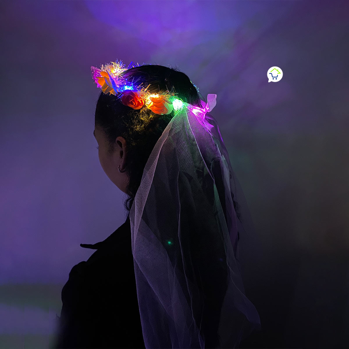 Diadema Led De Flores Foamy Luminosa Tiara DF5C