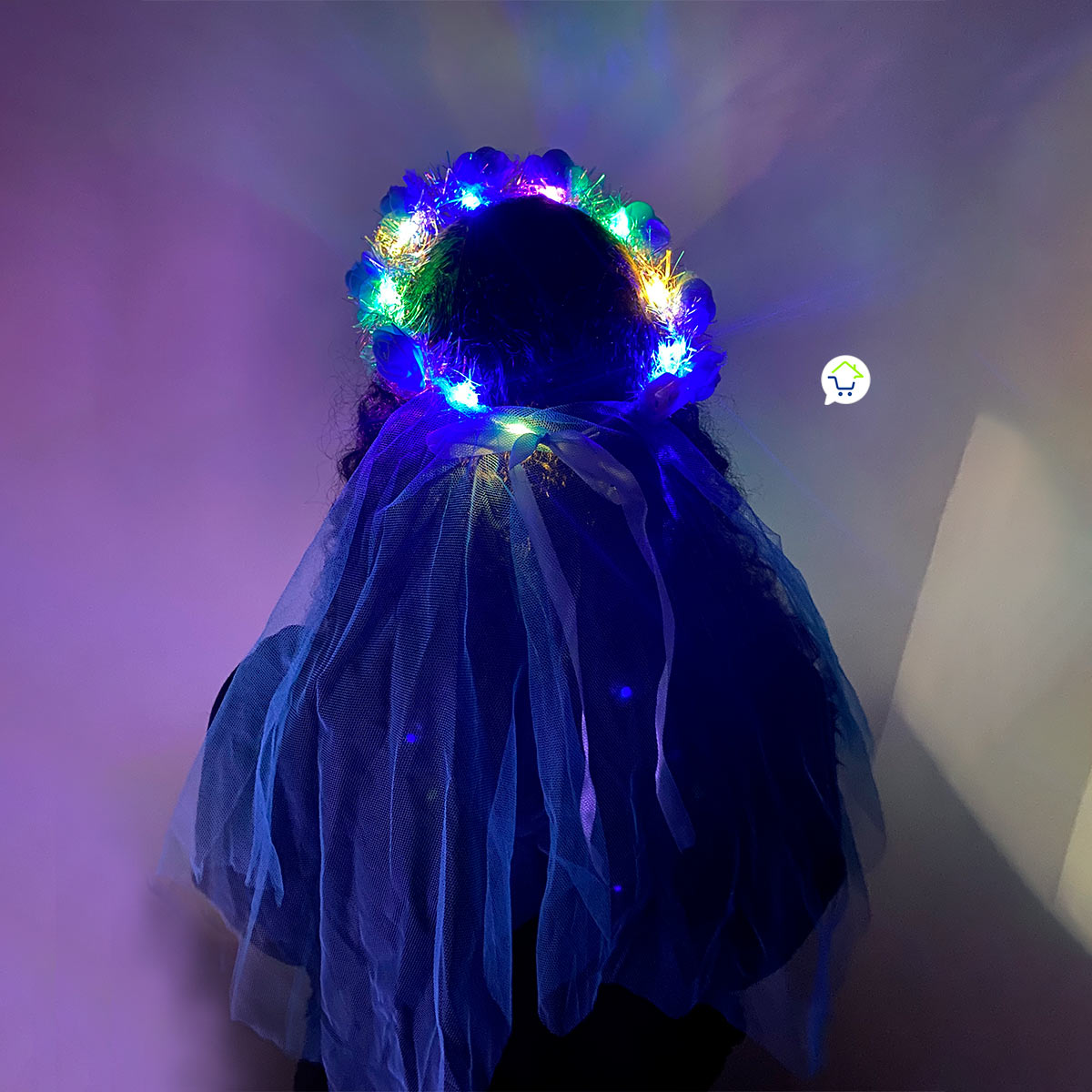 Diadema Led De Flores Foamy Luminosa Tiara DF5C