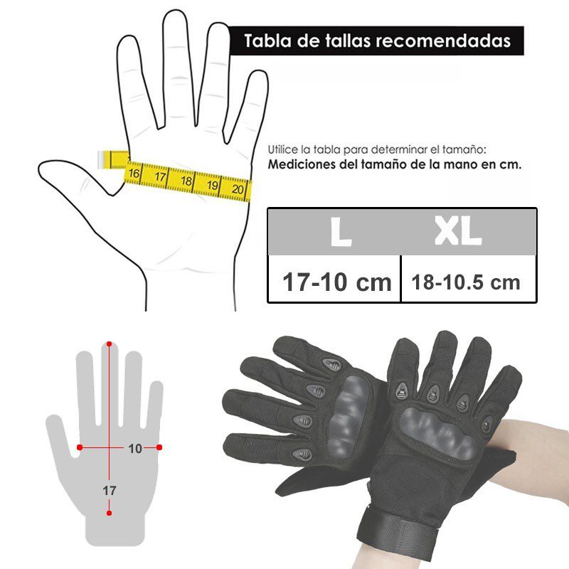 Guantes Tácticos Oakley Protección Nudillos Moto Dedo Largo 082C