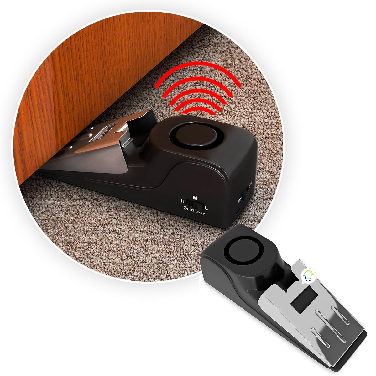 Tope De Puerta Con Alarma De Seguridad Cuña Sirena Seguridad S01