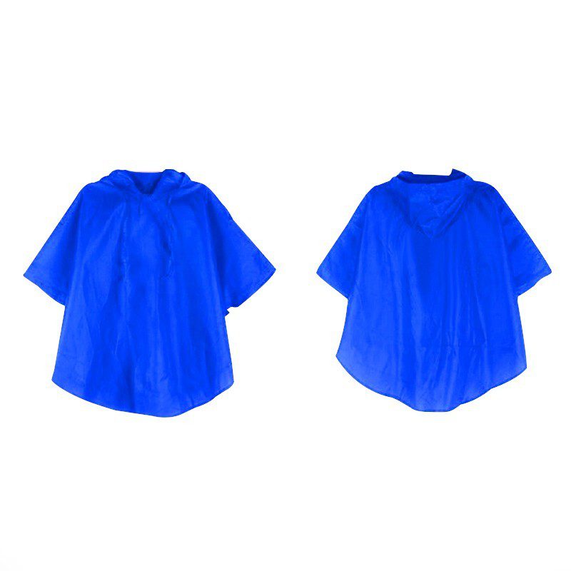 Impermeable Capucha Capa Poncho Niños Protección Lluvia Azul RF CI90