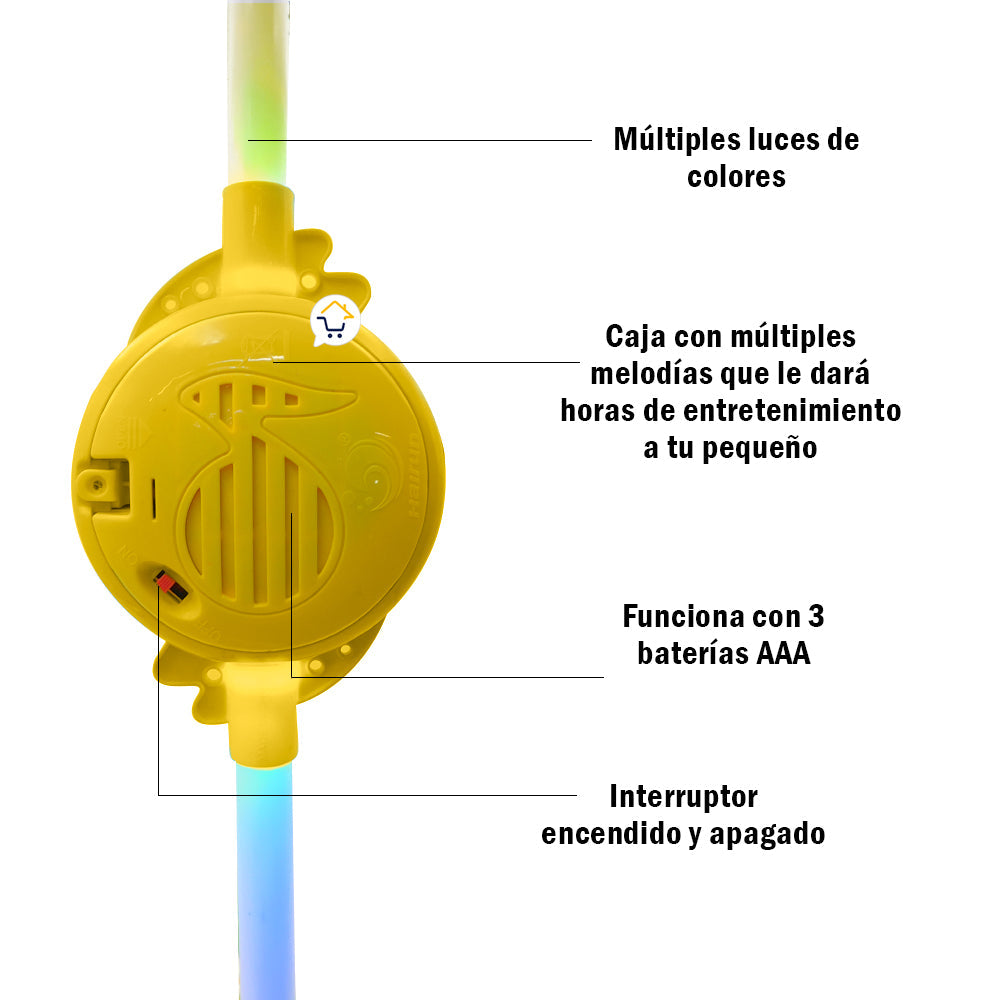 Andador De Arrastre Didáctico Sonajero Paseador Musical Luces D0330PA