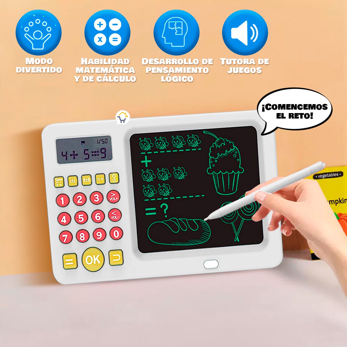 Calculadora Educativa De Aprendizaje Matemáticas 2 en 1 Tablero Mágico DJU158C