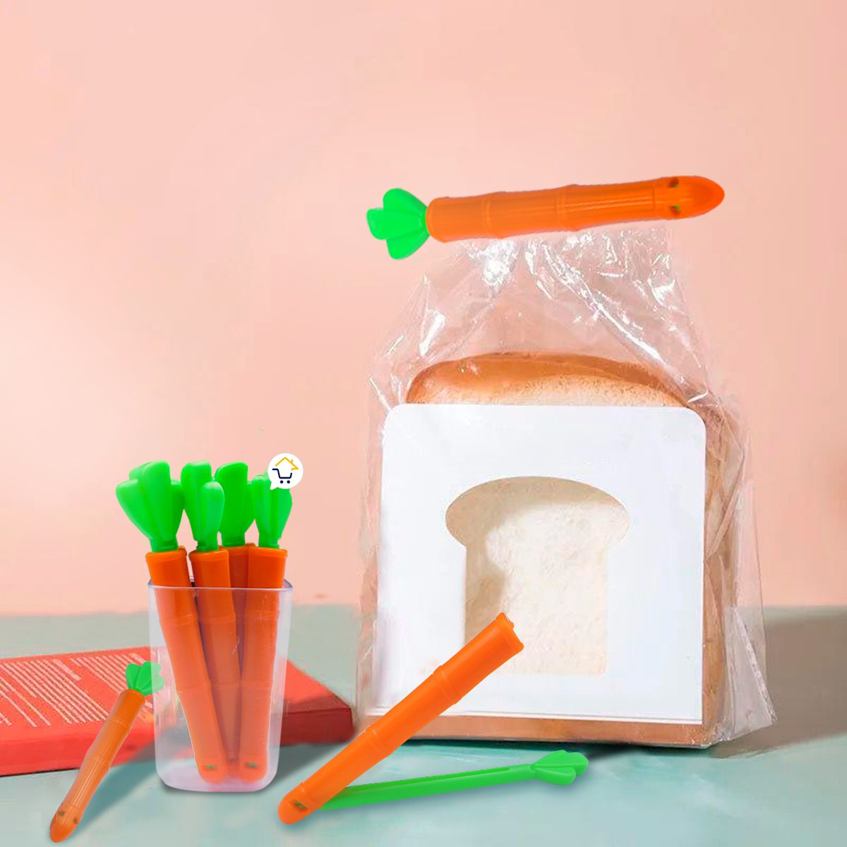 Clip Sellador De Bolsas X5 Pinza De Zanahoria Hermético magnético KIT35