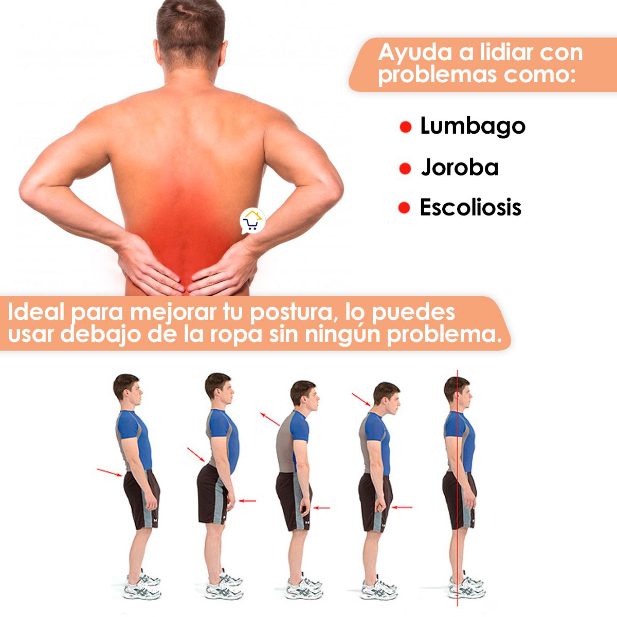 Corrector Postura Power Magnetic Relaja Espalda Unisex
