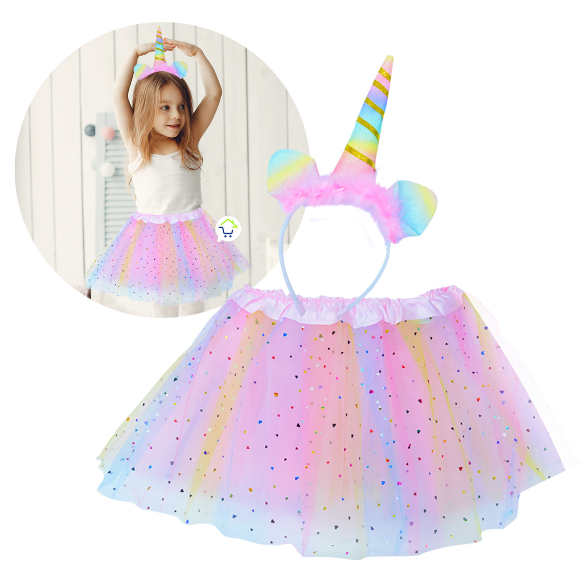 Disfraz Unicornio Accesorios Halloween Niñas Fiesta de Disfraces OF695