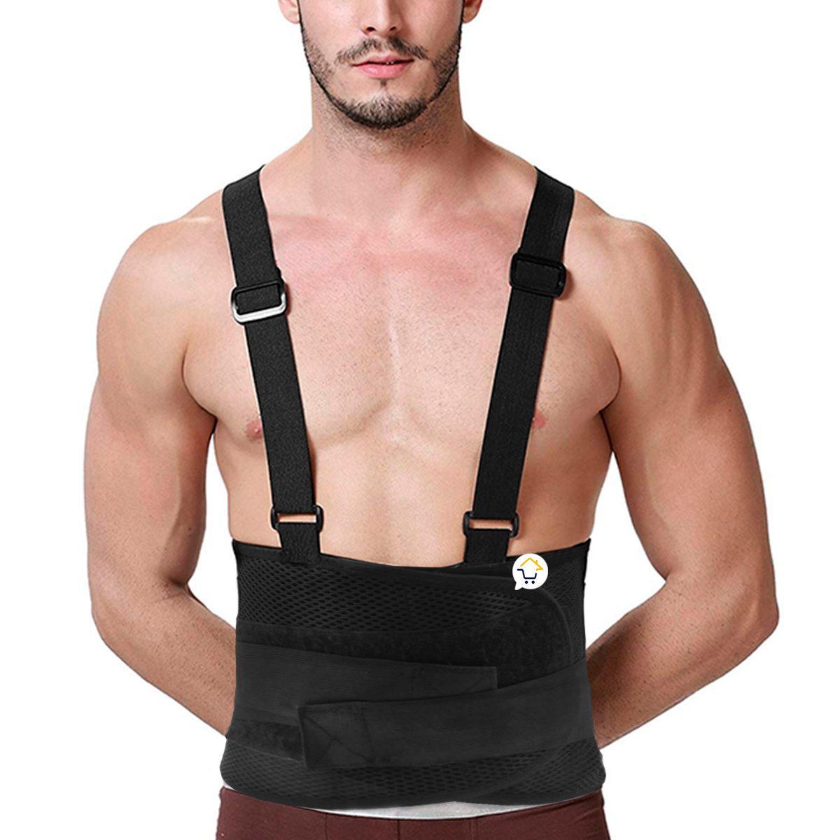 Faja De Fuerza Lumbar Cinturón Seguridad Trabajos Pesados Tirantes Ajustables RF 010