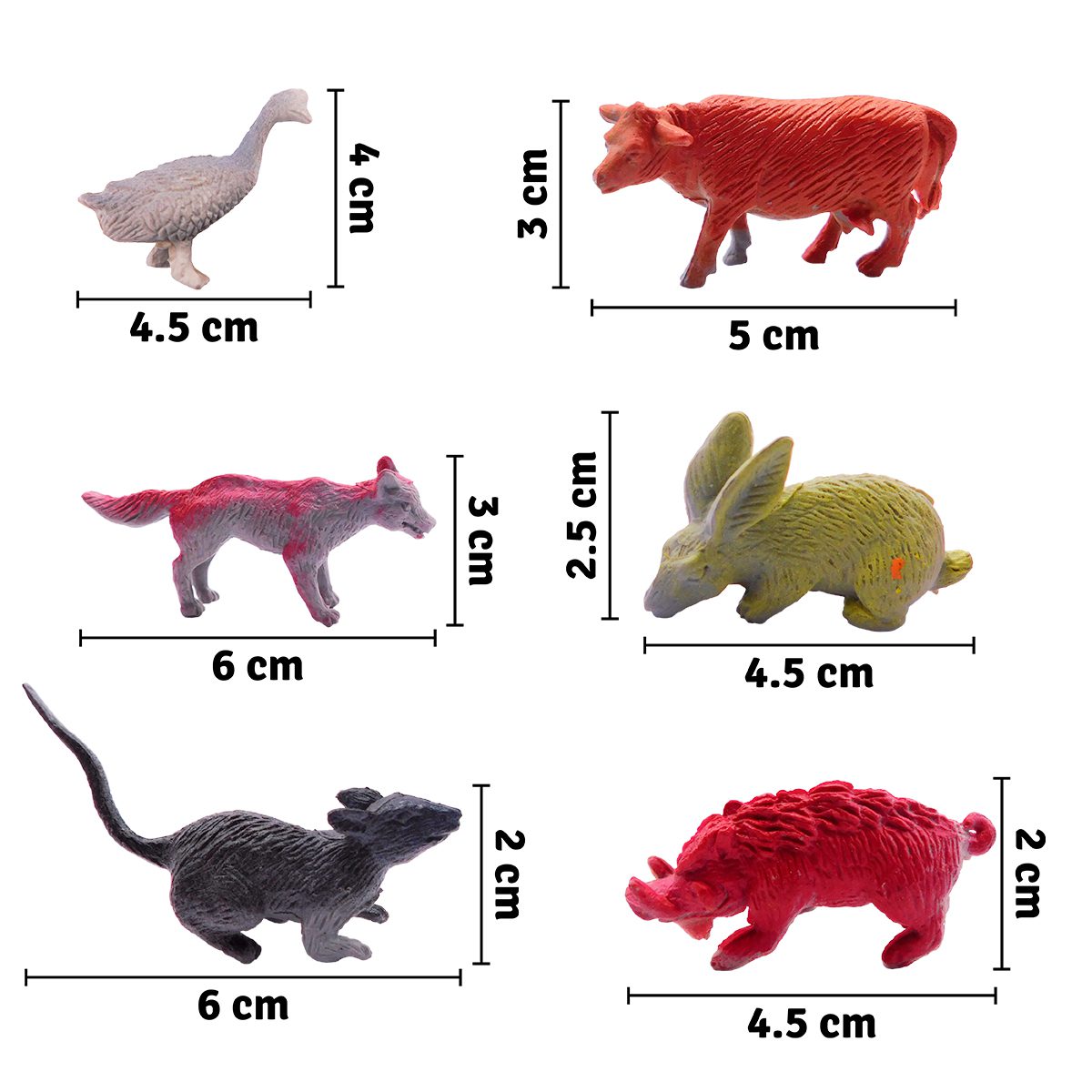 Figuras Animales Granja Set X12 Juguete Colección Didáctico Niños GM1911-126