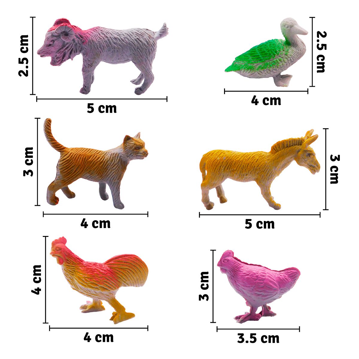 Figuras Animales Granja Set X12 Juguete Colección Didáctico Niños GM1911-126