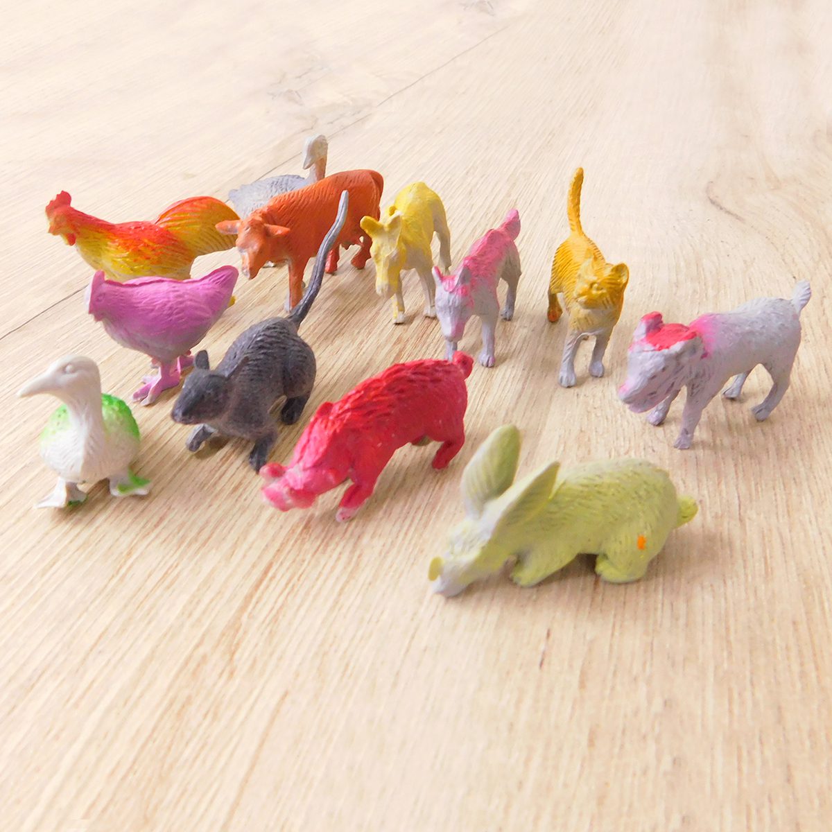 Figuras Animales Granja Set X12 Juguete Colección Didáctico Niños GM1911-126
