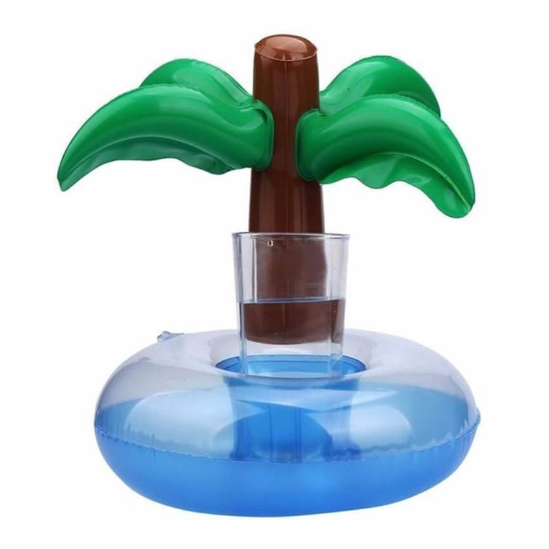 Flotador Palmera Portavasos Inflable Piscina Pool Party 06