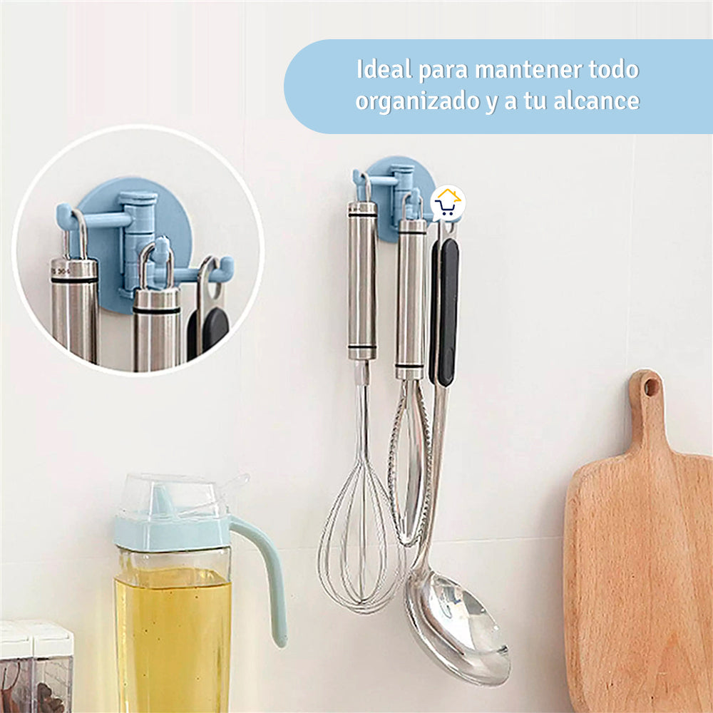 Gancho Adhesivo Giratorio X3 Organizador De 3 Brazos Multiusos 22039