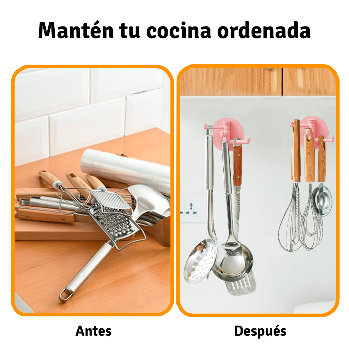 Gancho Adhesivo Giratorio X3 Organizador De 3 Brazos Multiusos 22039