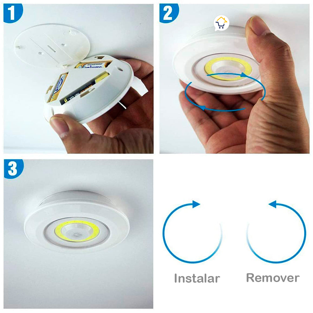 Lámpara Luces Led X3 Multiusos Luz De Tacto Control Remoto
