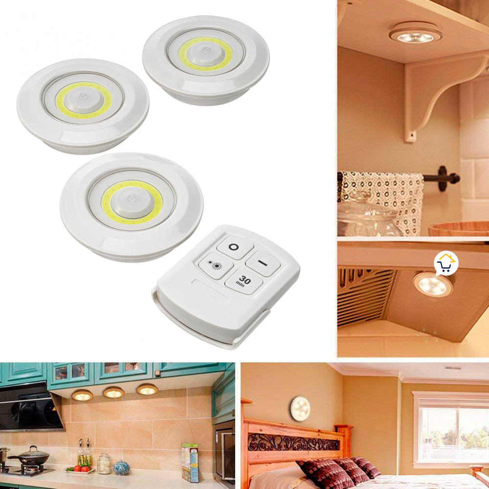 Lámpara Luces Led X3 Multiusos Luz De Tacto Control Remoto