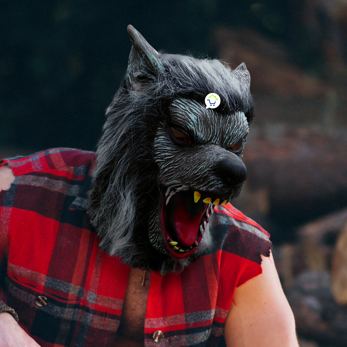 Máscara Lobo Salvaje Agresivo Látex Halloween MLL01