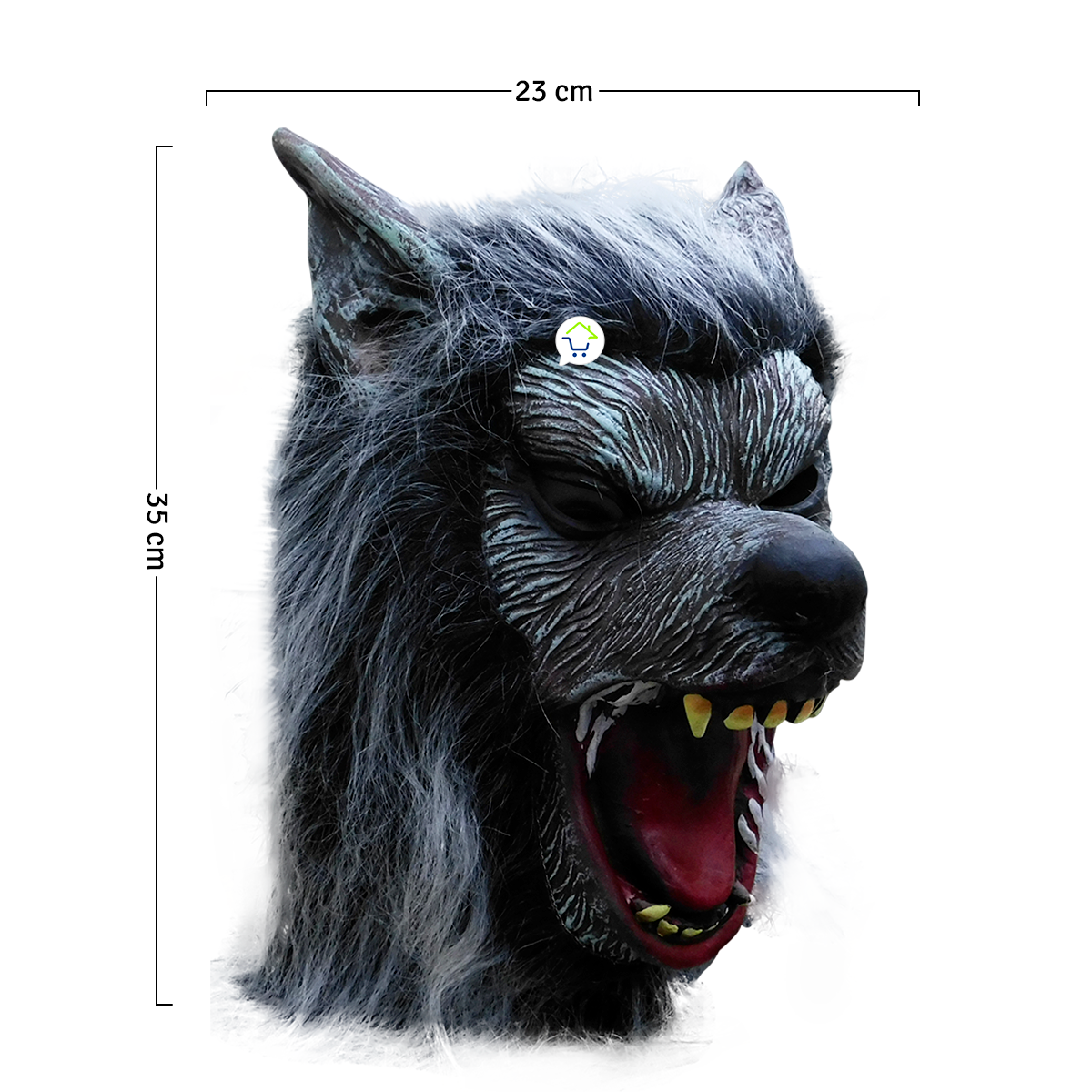Máscara Lobo Salvaje Agresivo Látex Halloween MLL01