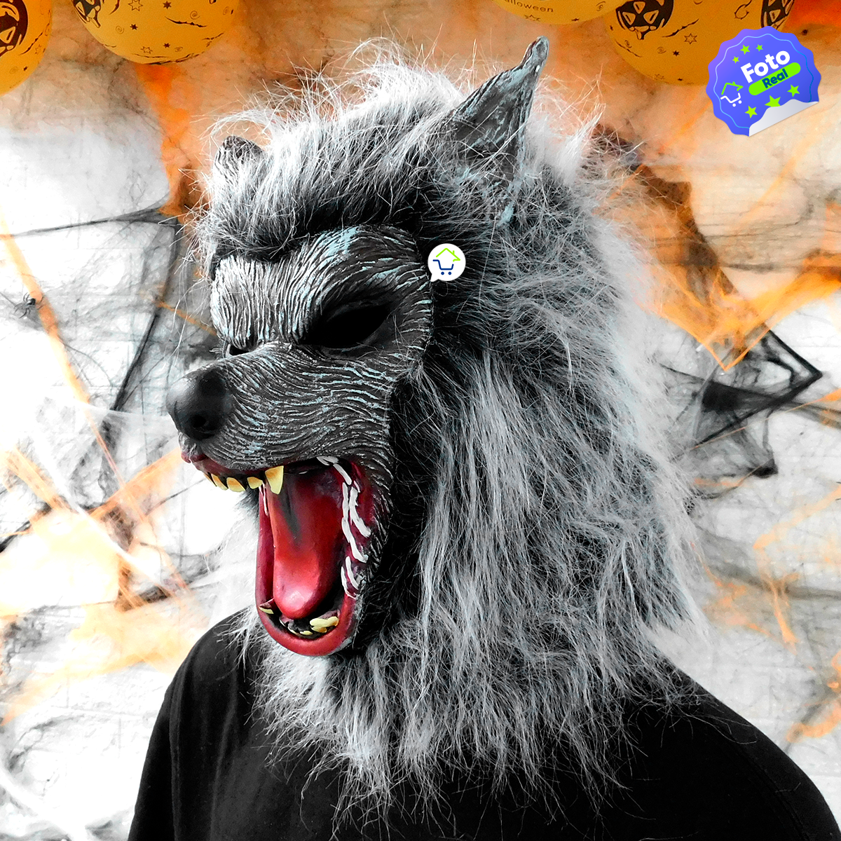 Máscara Lobo Salvaje Agresivo Látex Halloween MLL01