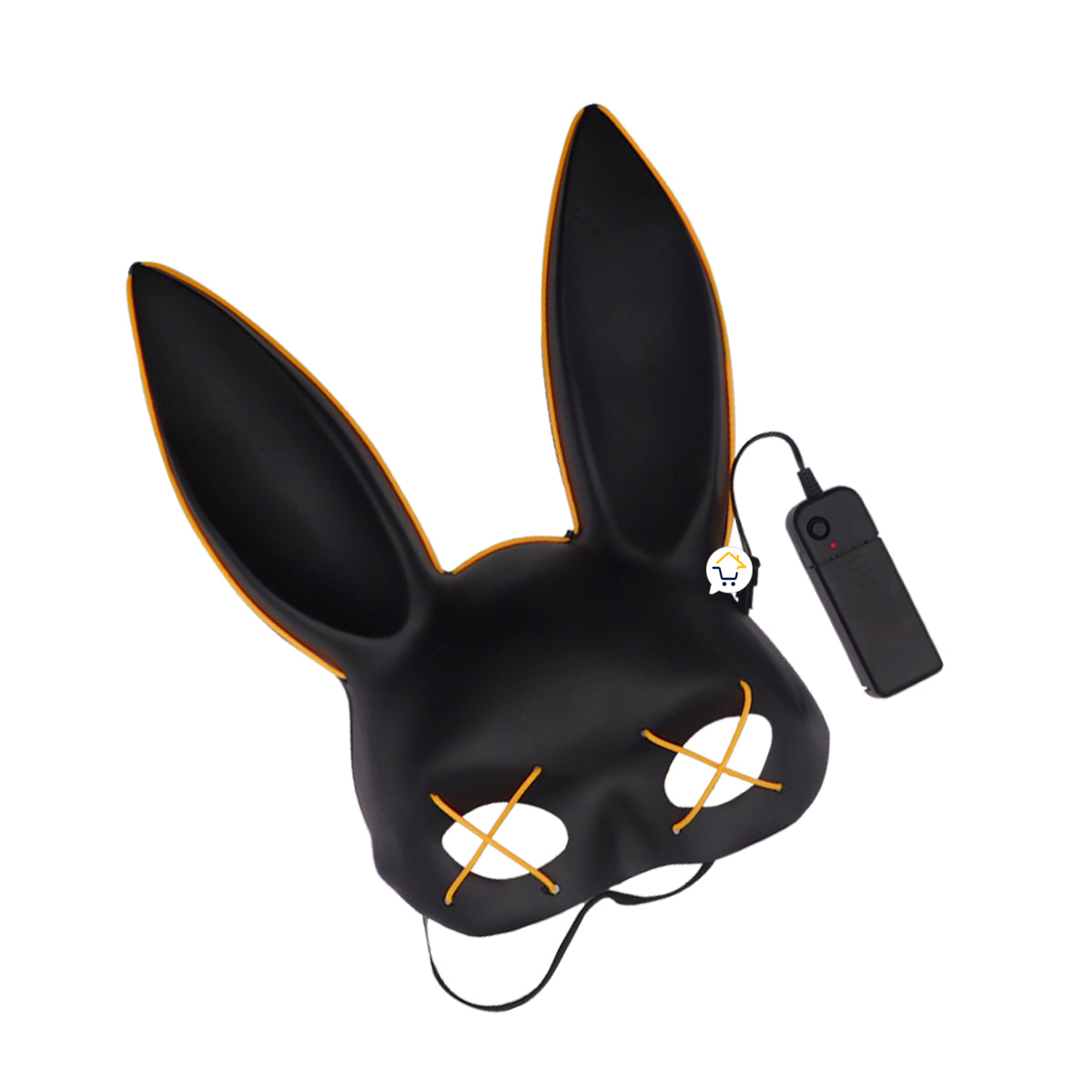 Máscara Neón Conejo Media Cara Accesorio Disfraz Halloween PG395NEON